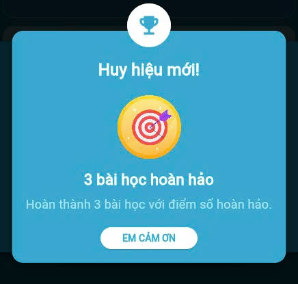 6. Nhận huy hiệu mới